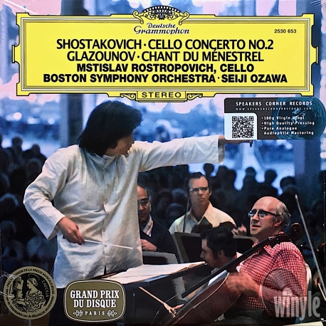 Shostakovich: Cello Concerto No.2, Glazounov: Chant du Ménestrel, Rostropovich, Ozawa, HQ 180g SPEAKERS CORNER 2015